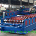 35-125-750 aluminium colored steel roof roll forming step tiles machine,roll panel forming machine